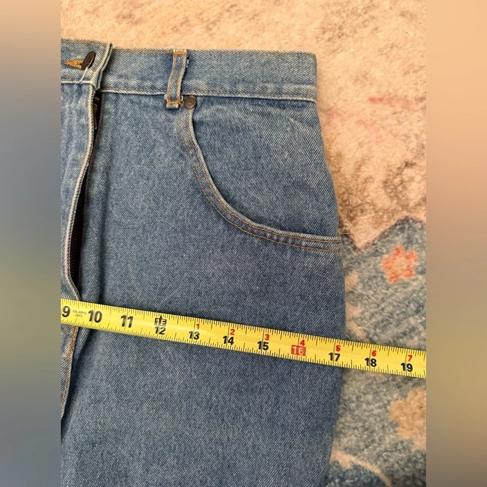 Authentic Y2K Red Square Wear Denim Skirt - Picture 11 of 14